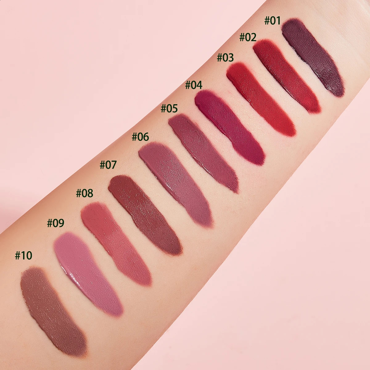 10 Pieces/Set Lip Gloss Velvet Lipstick Waterproof and Long-Lasting Lip Gloss Womens izing Set Valentines Day gift 260618 - view 5