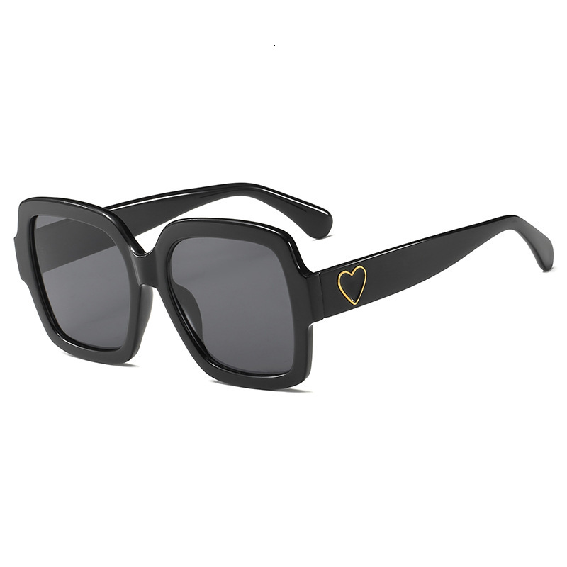 2026 Women's Designer New Square Frame Love Decoration Sunglasses European And American Fashion Trend Personalized Internet Celebrity Women' - view 9
