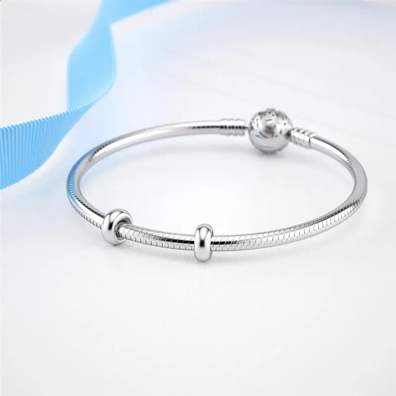 2pcsset Round Spacer Beads Bracelet Smooth Spacer Stopper Beads Fit Bracelet Bangle DIY Jewelry Making Charms 260626 - view 5
