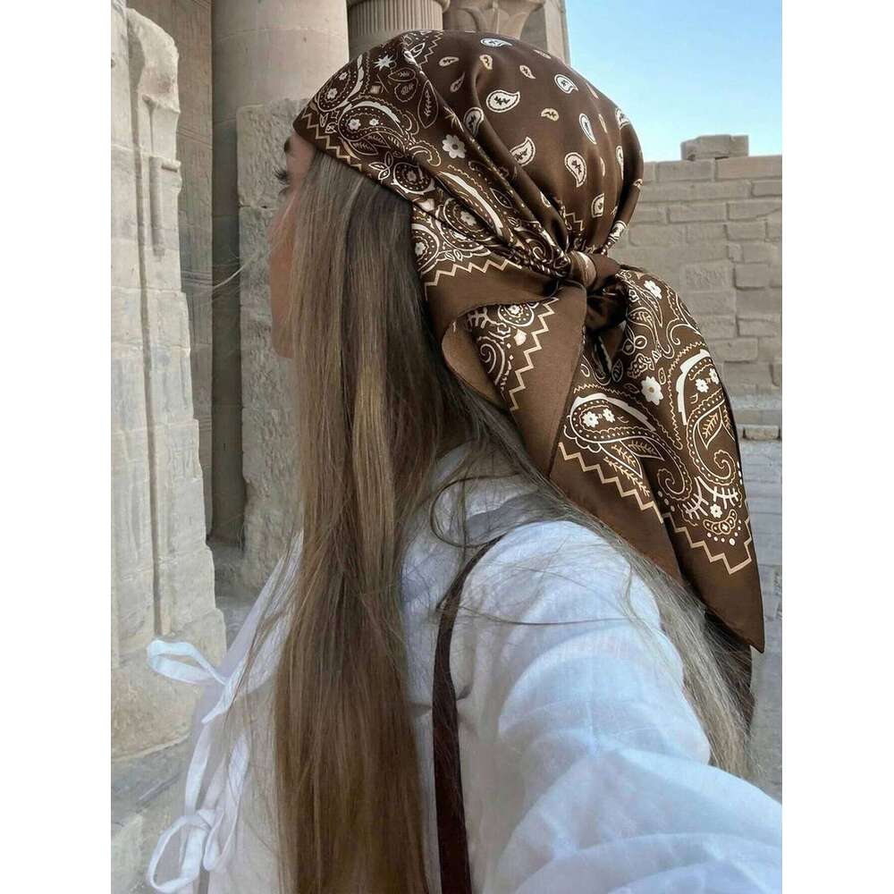 Fashion Paisley Print Silk Hairbands Scarf Women 2026 New Elagant Bandana Neck Kerchief Head Bands Foulard Female Scarfs 26Y06226 - view 5