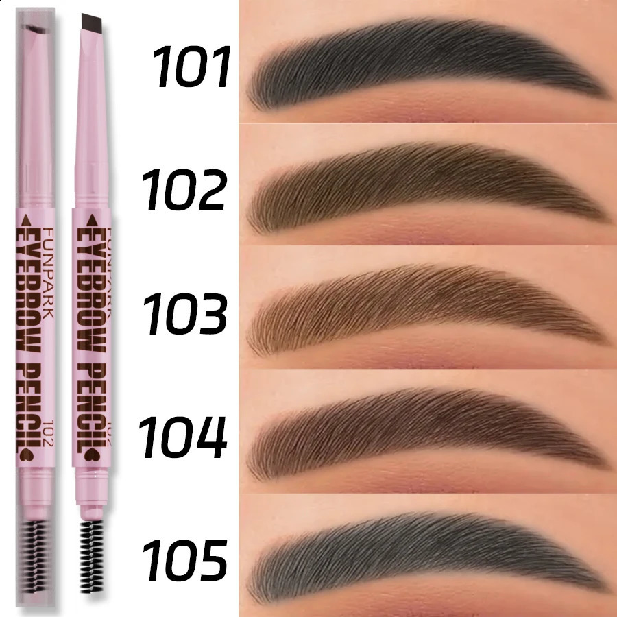 2 in1 Eyebrow pencil professional Cosmetics makeup for women 5 Colors Waterproof Eyebrow Tattoo brush Long Lasting eyebrow pen 260626 - view 4