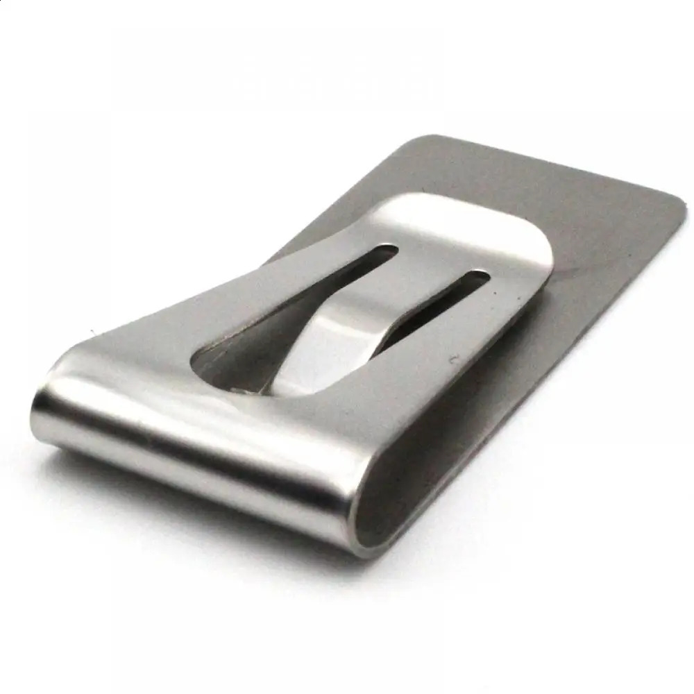 Black Money Clip Mens Stainless Steel Silver Cash Holder Male Mini Purse Metal Bill Clamp Slim Pocket ID Credit Card Folder 260626 - view 5