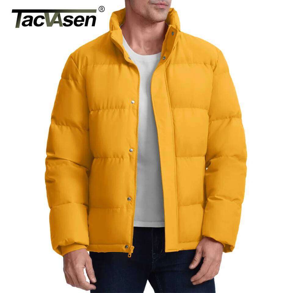 TACVASEN Winter Down Mens Stand Collar Quilted Jackets Water Resistant Lightweight Puffer Jacket Windbreaker Coats Male W260626 - view 4