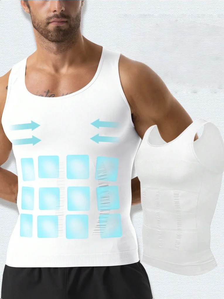 Mens Slimming Compression Tank Top Body Shaper Undershirts for Tummy Control Fitness And Comfort 260625 - view 3