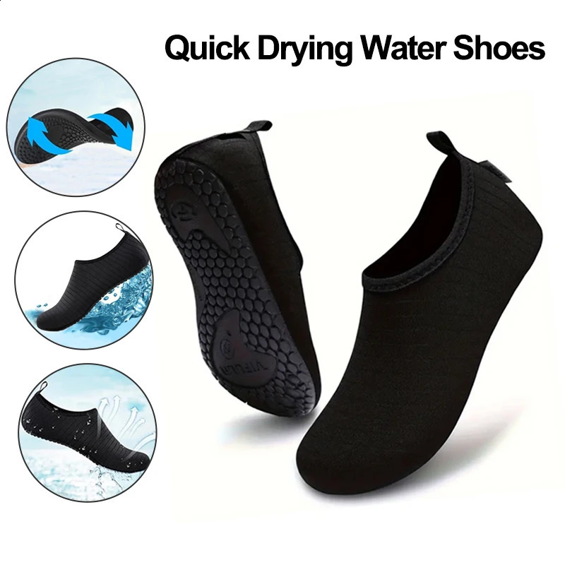 1Pair Wading Shoes Quick-drying Beach Barefoot Shoes Men Women Anti-slip Swimming Slippers Seaside Sports Sneakers Diving Socks 260622 - view 1