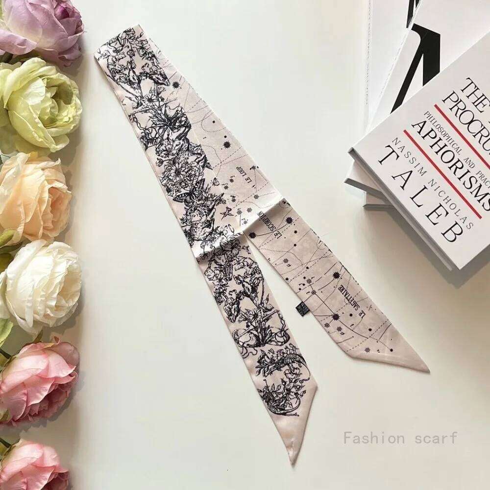 Tarot Summer New Thin and Narrow Wrapping Bag Handle Ribbon Headband Gift Streamer Scarf Luxury Clothes Women 26Y06226 - view 6