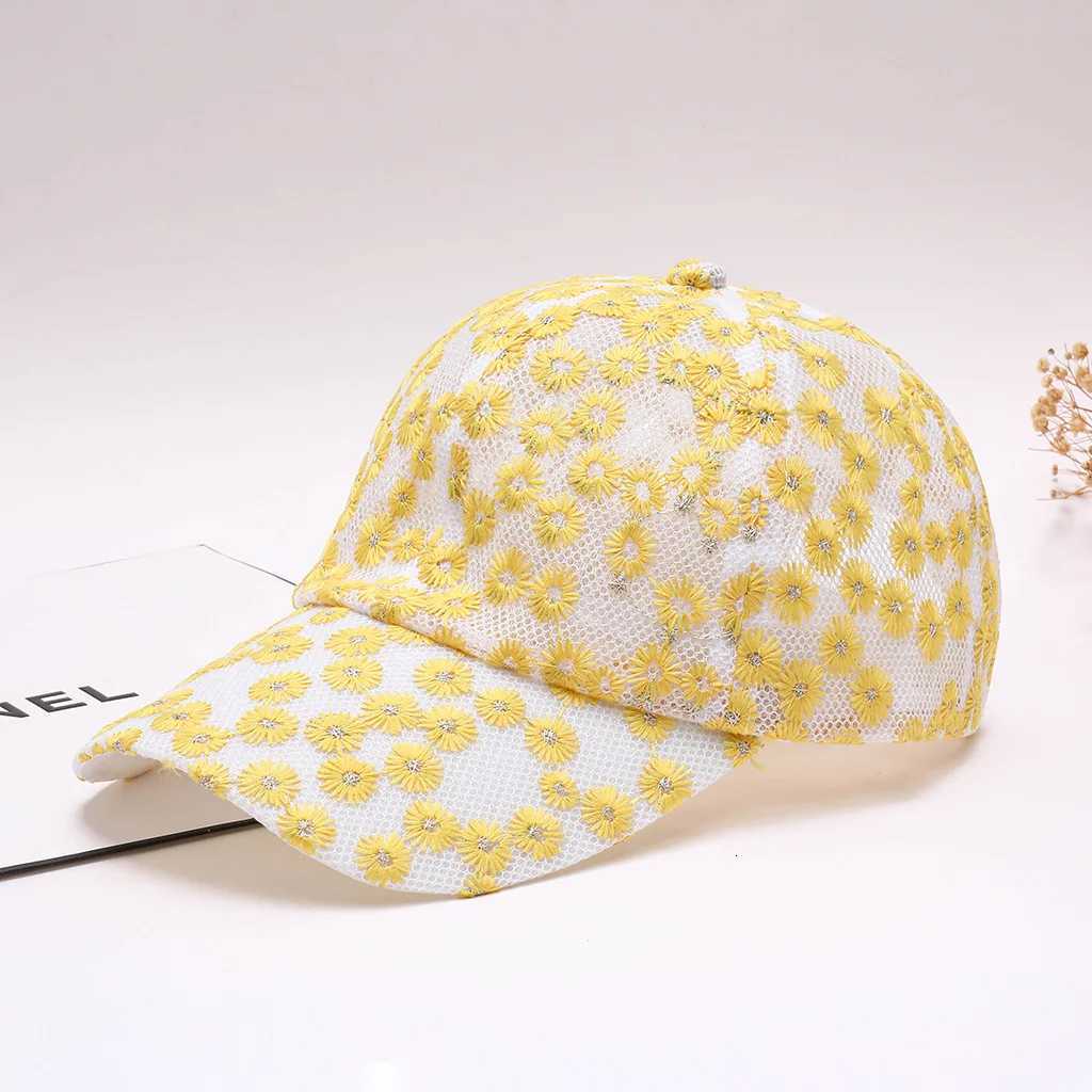 net-silk embroidery daisies Misty atmosphere lace openwork baseball comfortable to wear without causing excessive sweating M260626 - view 7