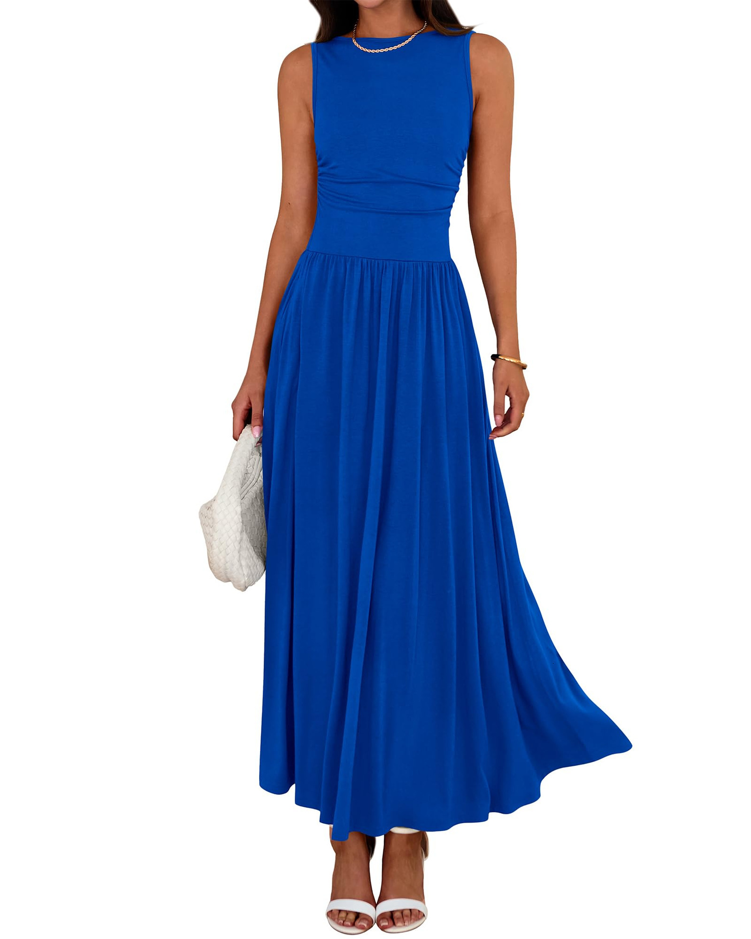 2025 New E-Pleated Pocket Long Dress - view 8