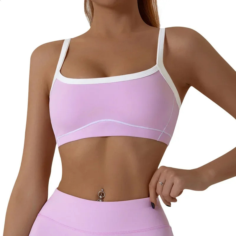 Yoga Sports Bra Color Clashing Shock Absorbing Brassiere Women Full Cup Breathable Gym Tube top Bra Yoga Workout Underwear 260626 - view 6