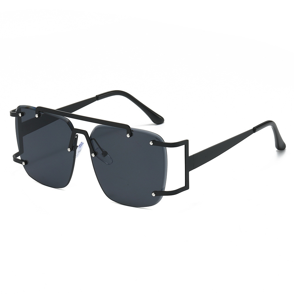 26 New Polygonal Frameless Sunglasses, European And American Irregular Street Style Double-Bridge Unisex Sunglasses - view 4