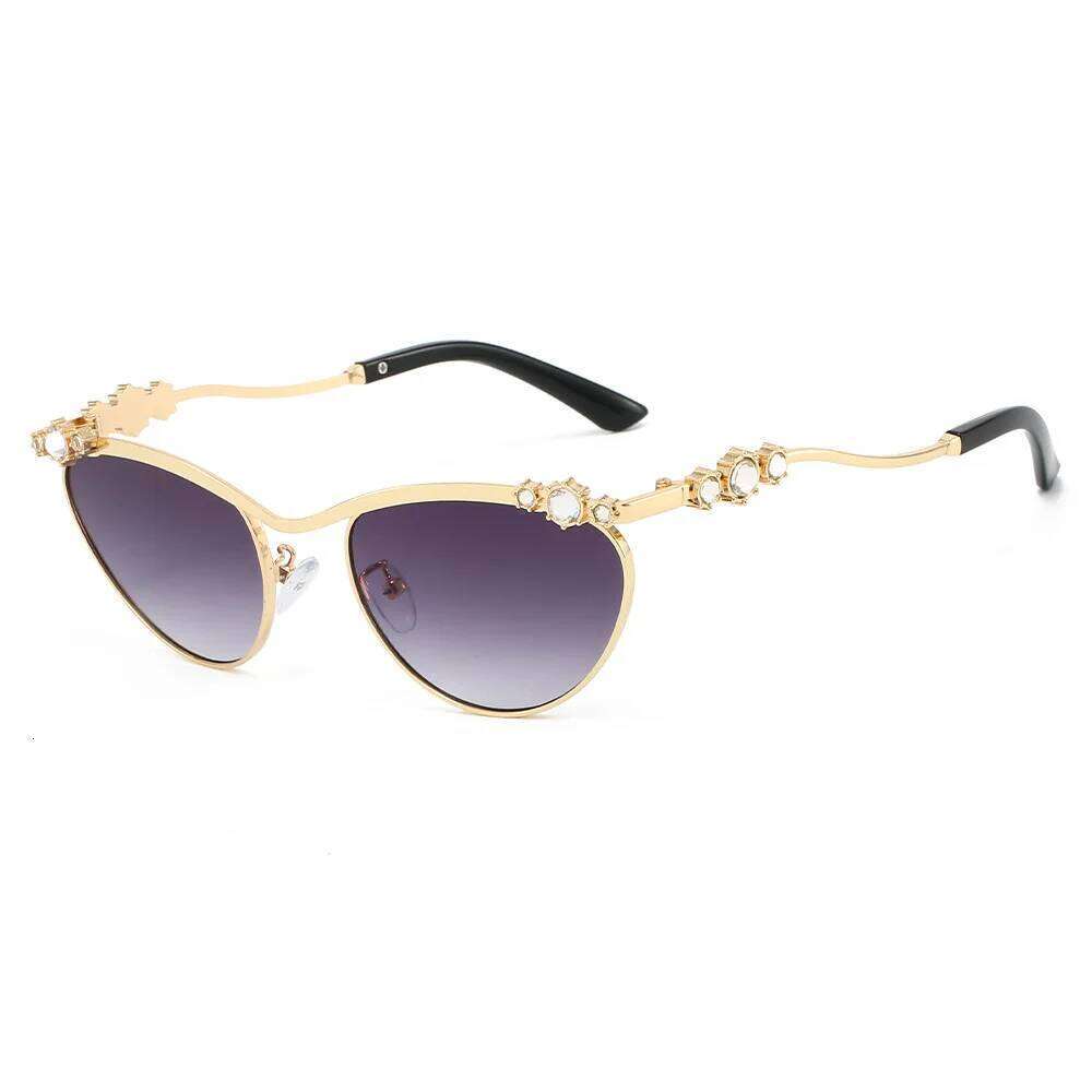 New Luxury Sunglasses Women Rhinestones Cat Eye Ins Party Fashion UV400 Sun Shades 26Y0626 - view 5