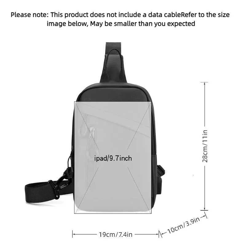 Sports Shoulder Bag Mens Casual Chest Bag Suitable for Daily Commuting Business Sports Chest Cycling M260626 - view 7