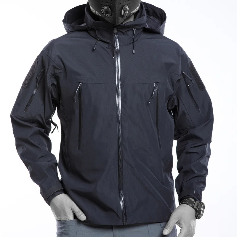 Hardshell Water Proof Mens Jacket Tactical Suit Outdoor Fishing Hiking Camping Tracksuit Coat Multi Pocket Windbreakers 260623 - view 6