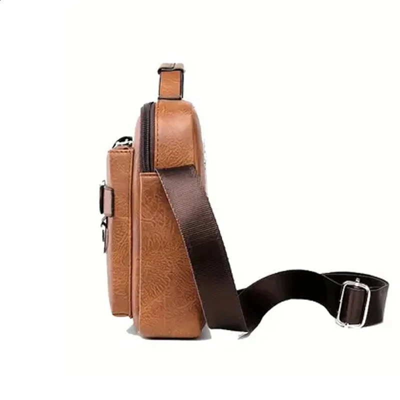 Mens business single-shoulder bag suitable for business trips Made of PU material with multiple pockets and a crossbody stra 260626 - view 5