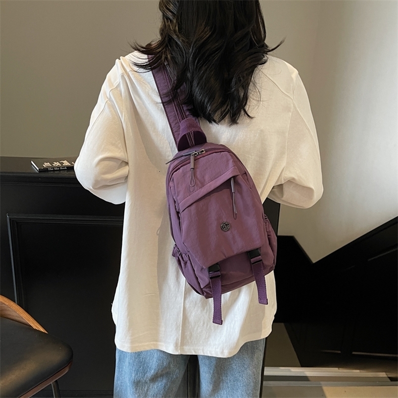 Simple Solid Color Unisex Small Backpack 2025 Selling Versatile Large Capacity Fashionable Womens Chest Bag y260615