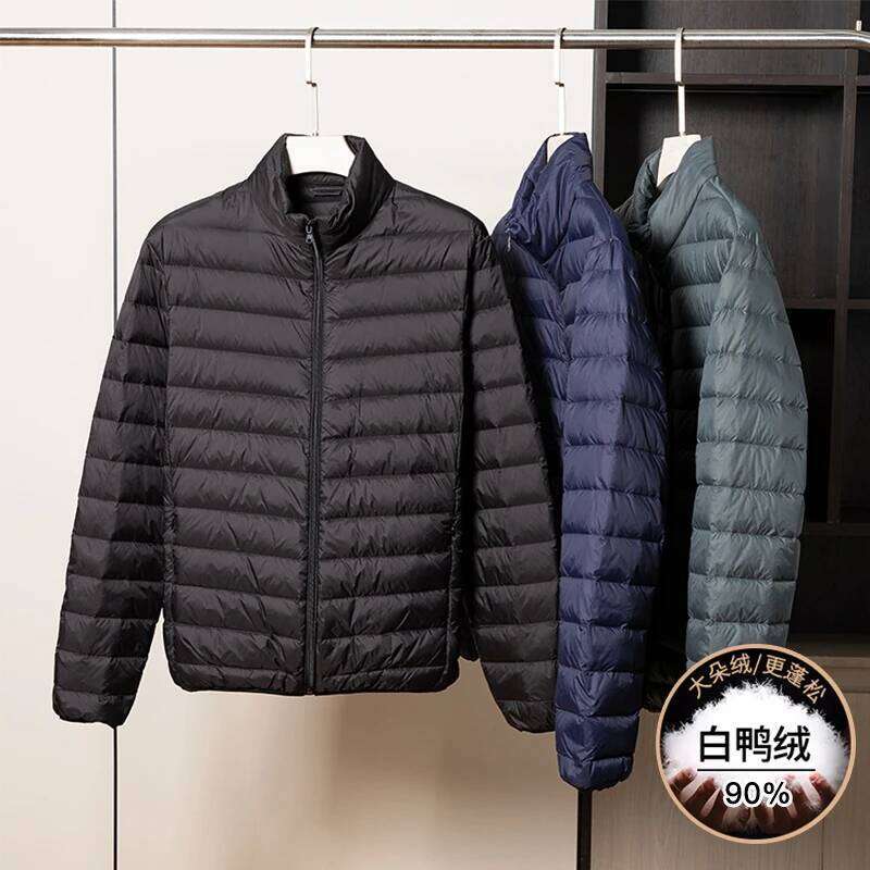 Autumn winter 90 white duck light stand-up collar down jacket for men, fashionable and warm coat W260626 - view 5