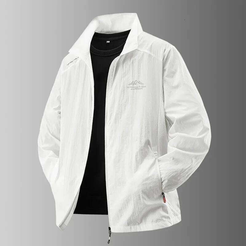 2025 Men's Summer Sun Protection Jacket Ultra-Light Thin Skin-Friendly Breathable UV Proof Fishing Ice Silk Sunscreen Coat W260626 - view 6