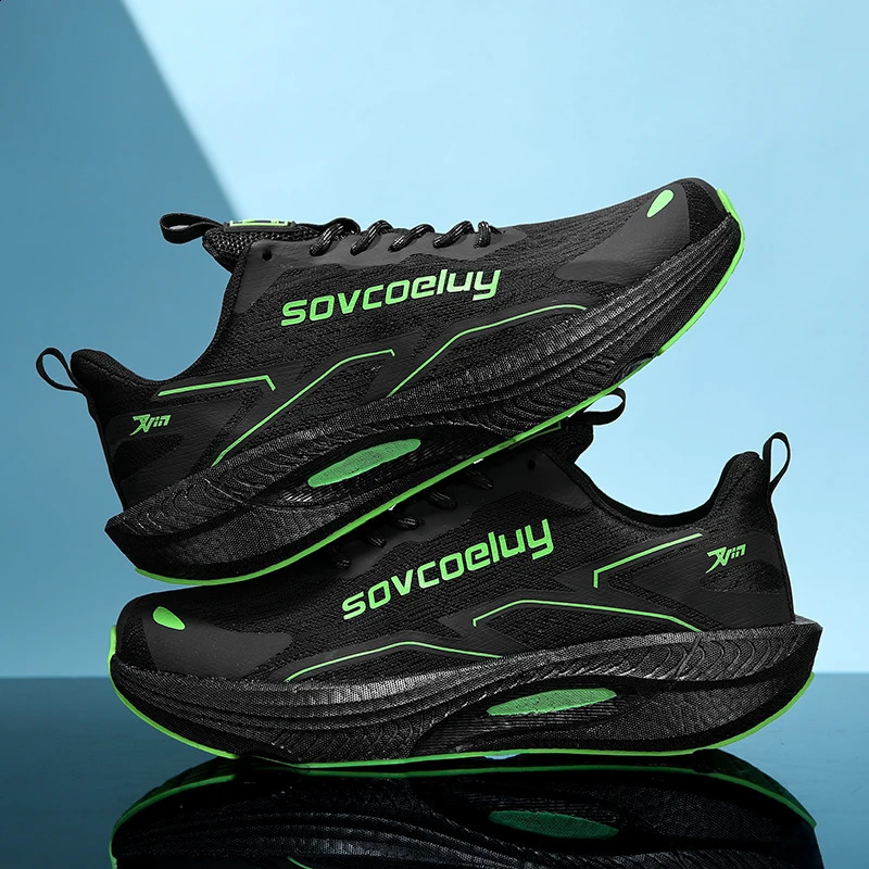 lightweight and breathable sneakers mesh running shoes ultralight popcorn carbon plate casual couple style 260626 - view 4