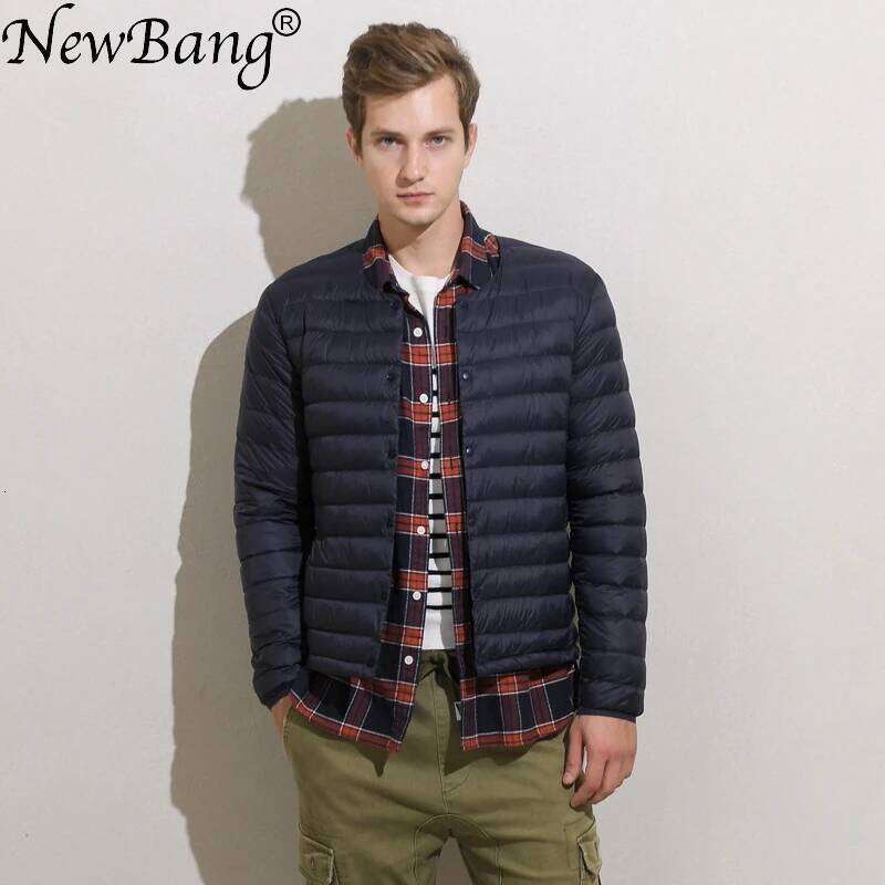 NewBang Matt Fabric Ultra Light Men V-neck Men's Down Jacket Slim Windproof Portable Lightweight Coat Warm Liner J260626 - view 4