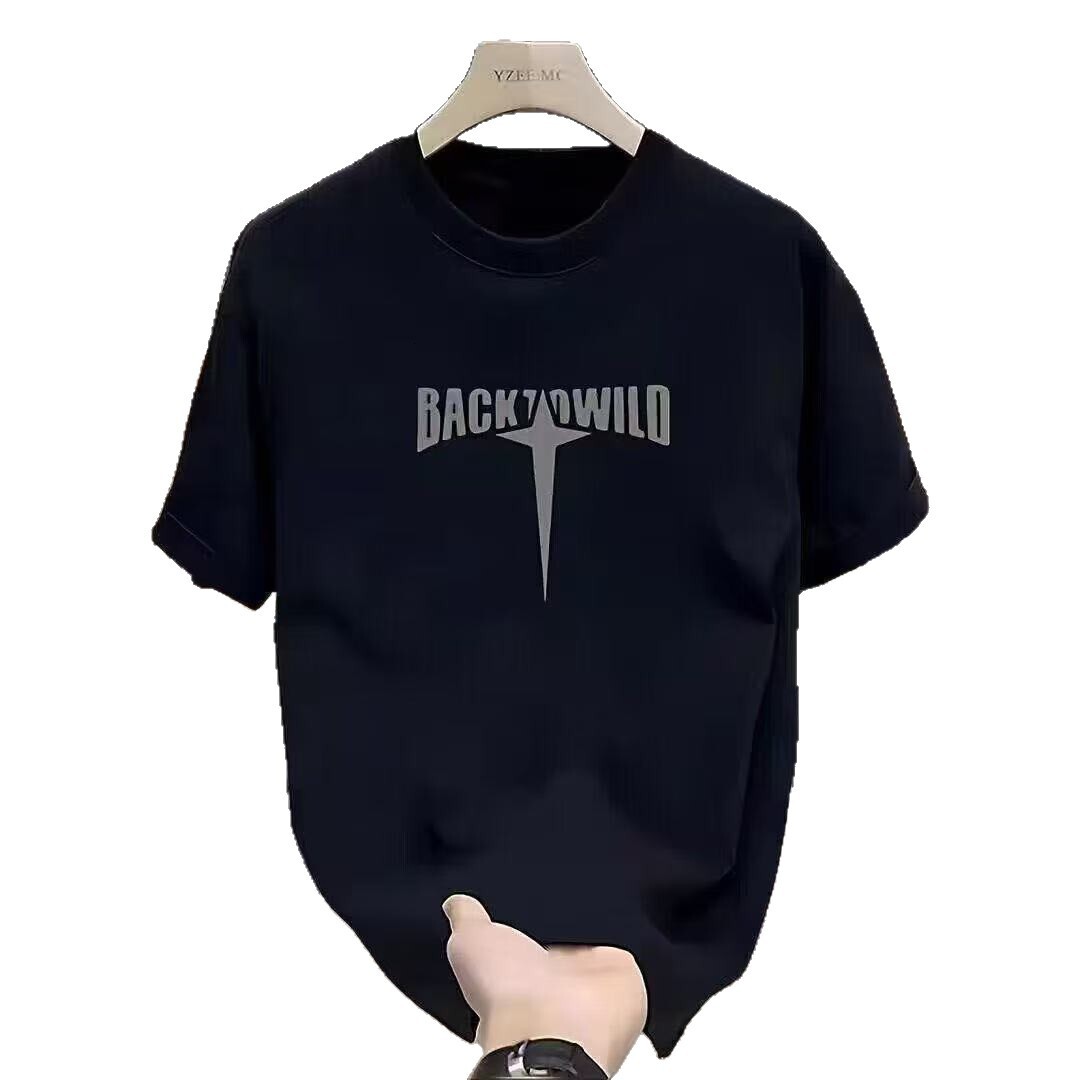 Short Sleeve T-Shirt For Men, Summer Design, Round Neck, Versatile Half-Sleeve Top, Heavyweight Pure Cotton - view 6