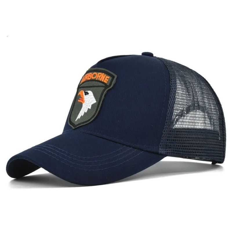 Cartoon baseball with Fashion eagle embroidery duckbill with mesh lining personalized Breathable Trucker sunhat M260626 - view 3