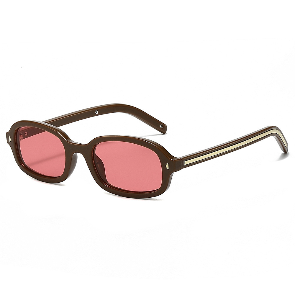 2026 Small Frame Fashion Sunglasses, Versatile Street Style Sun Protection Glasses With Rivet And Metal Decorations - view 6