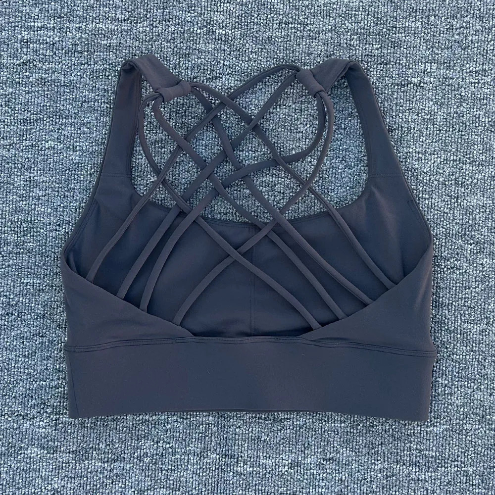 Womens Fitness Sports Bra Anti-Sweat Fitness Top Women Yoga Bra Shockproof Crop Top Cross Back Sport Bra Gym Workout Top 260626 - view 5