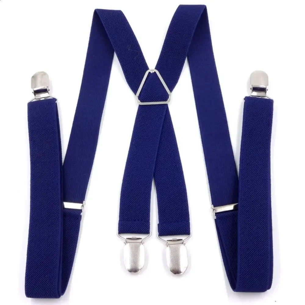 4 Clips 25CM Wide Men Suspenders Women Elastic Adjustable Adult Braces Suspender Kids Children Boys Girls Wedding Accessories 260626 - view 7
