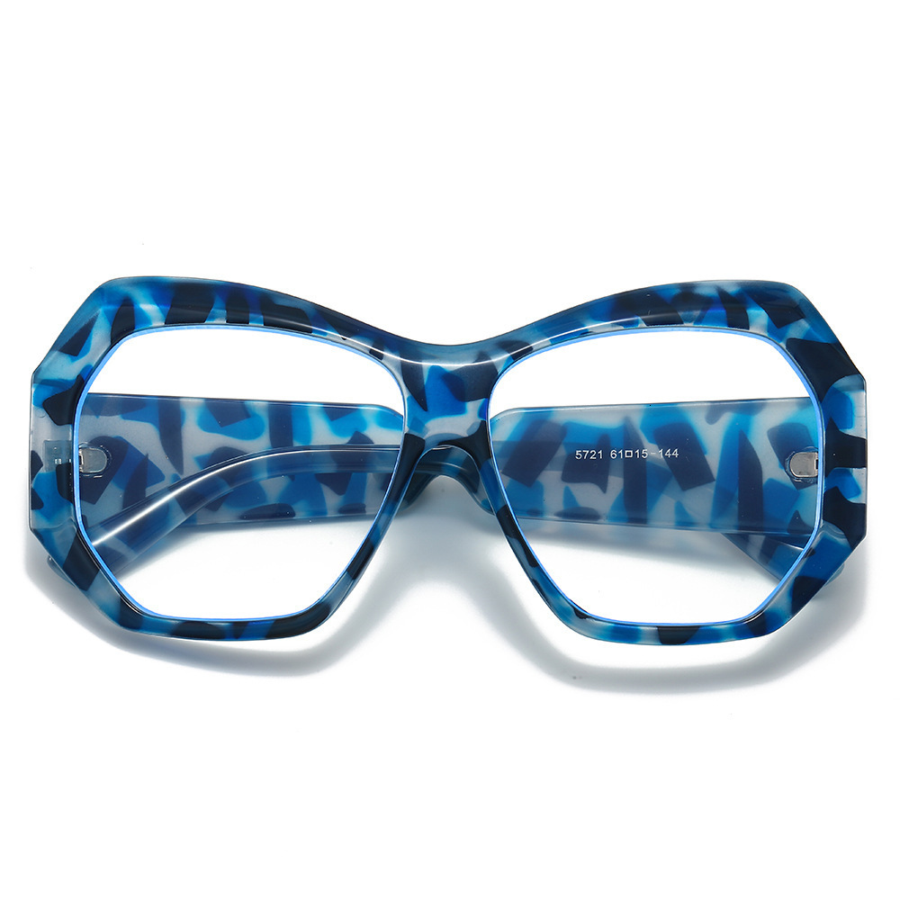 2026 New Square Style Large Frame Flat Glasses, Fashionable Retro Design For Internet Celebrities, Natural Look Street Photography, Decorative And Ant