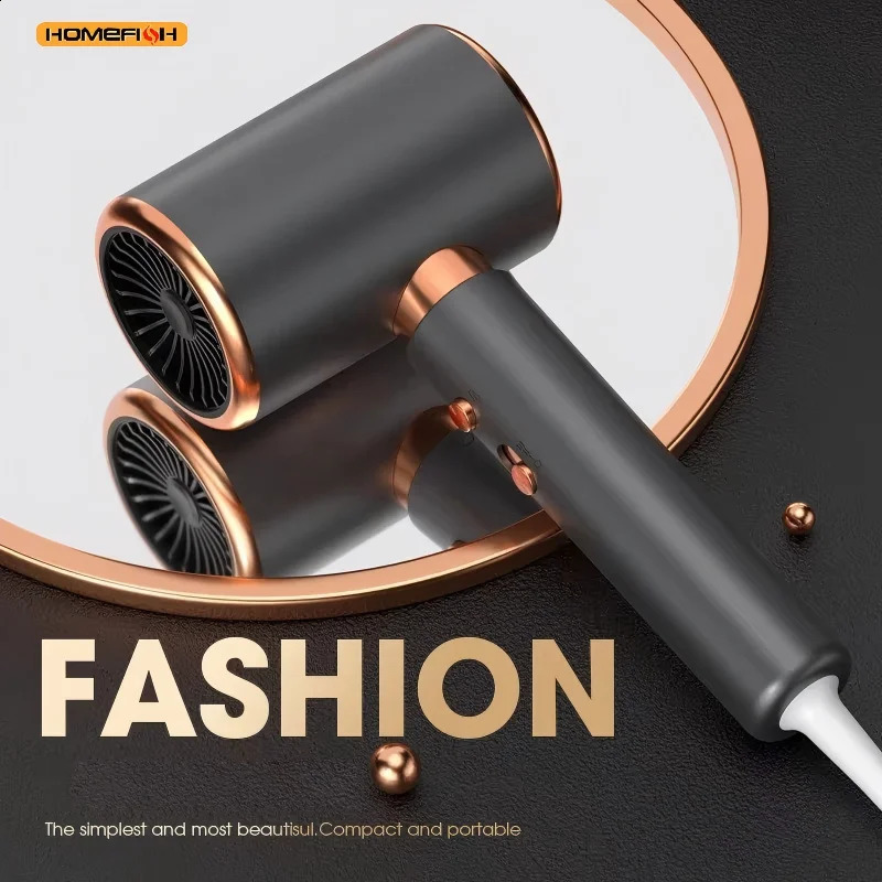 HOMEFISH 2000W Salon Hair Dryer with /Cold Air Brush Negative Ionic Technology 5th Gear Strong Power Hairdryer without Comb 260624