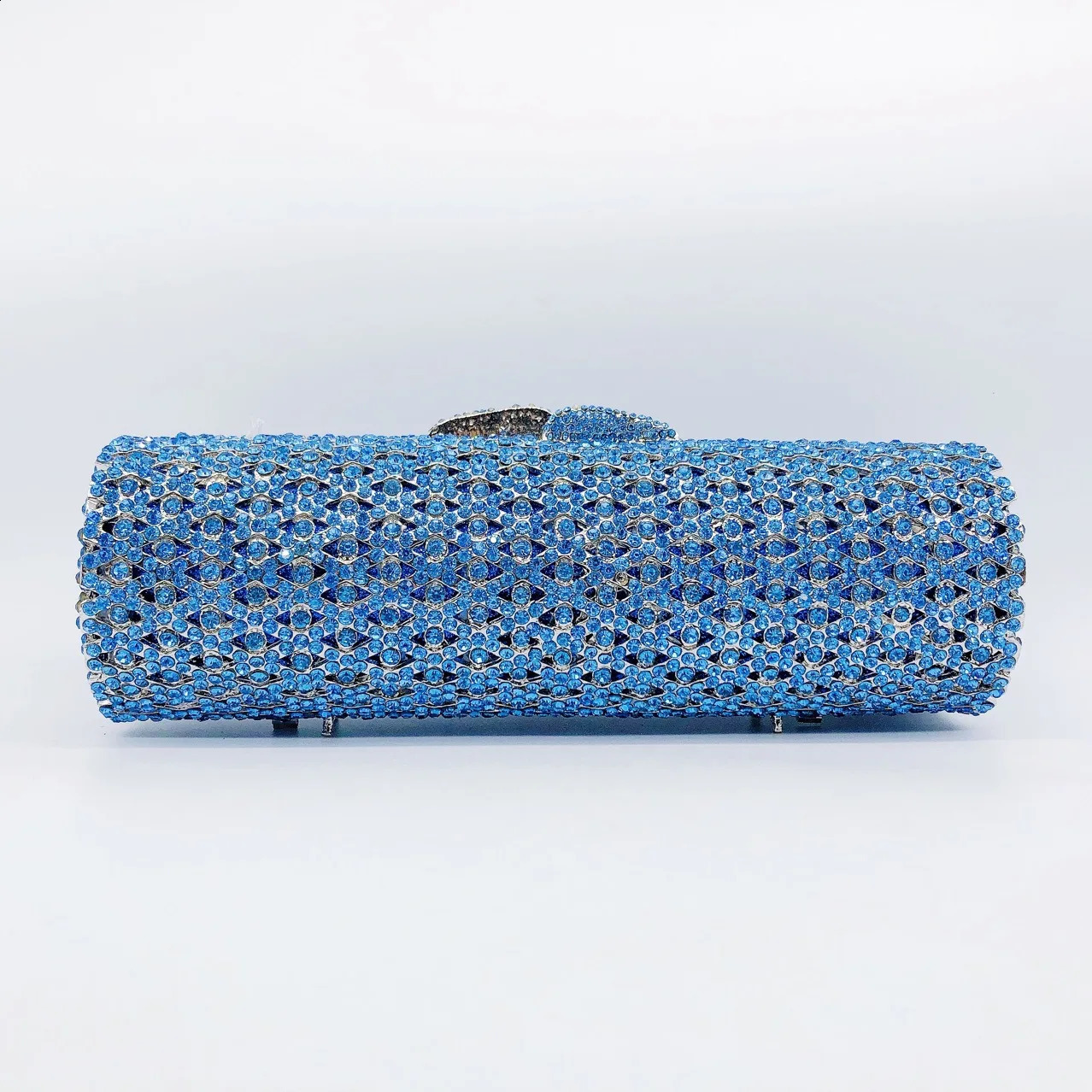 Female Grey Crystal Clutches Lady Evening Bag Party Prom Stones Handbags y Women Wedding Bridal Clutch Purse 260612 - view 4