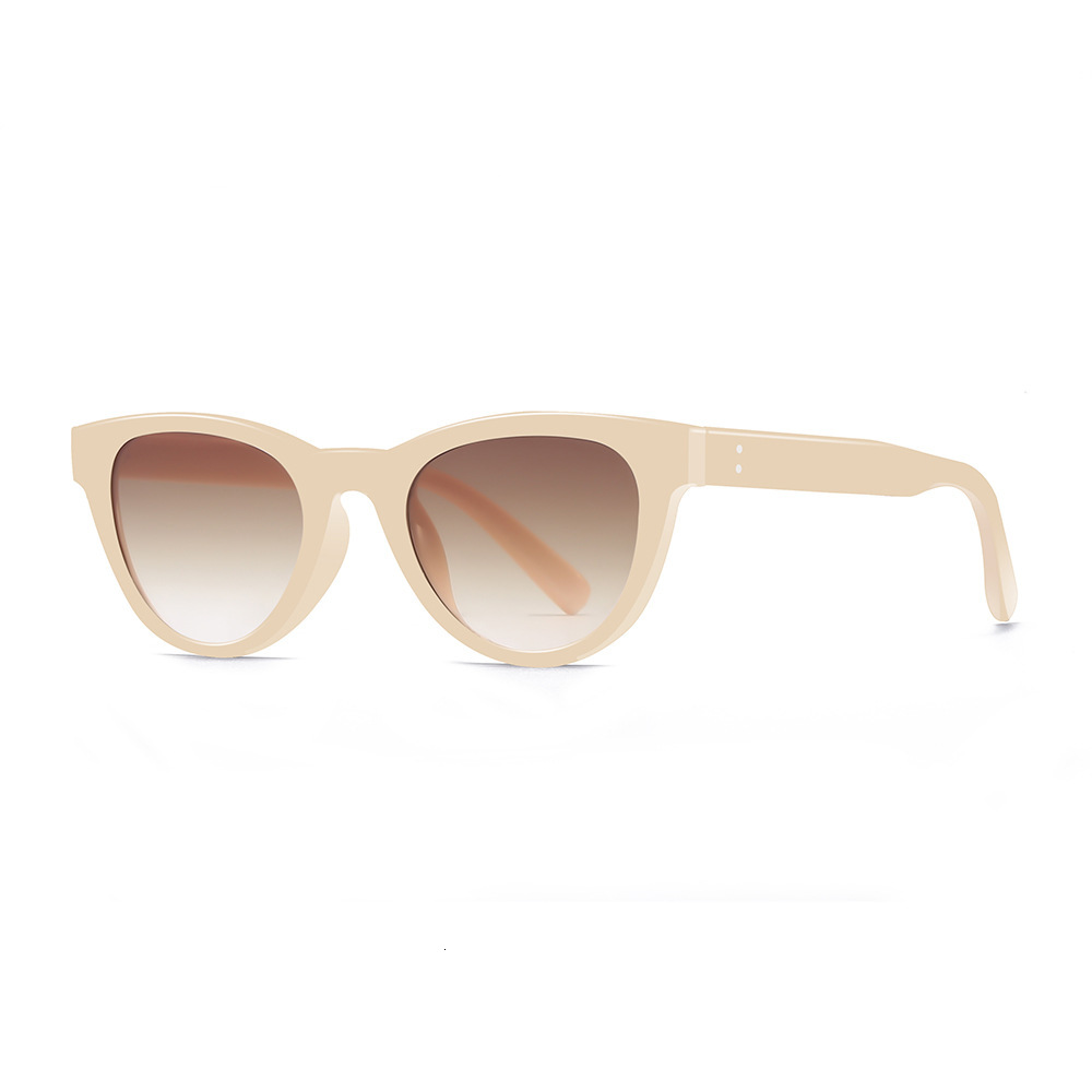 2026 New Vintage Sunglasses for Women, High-End, Face-Slimming, Small Frame, White Polarized Ladies' Sunglasses, UV Protection wholesale