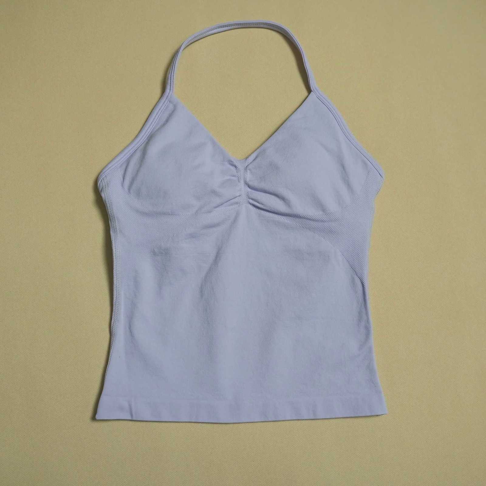 Halter DHHUG 2026 New Women Yoga Tank Top Seamless Strappy Longline Vest Removable Padding Backless Gym Fitness Workout Top M260626 - view 6