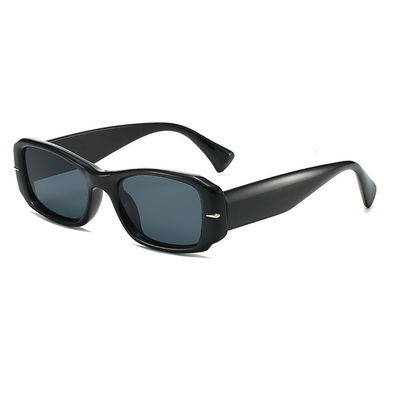 New Style Rivet Square Fashionable And Trendy Ins-Style Face-Slimming Sunglasses, Avant-Garde Retro Colorful Sunglasses