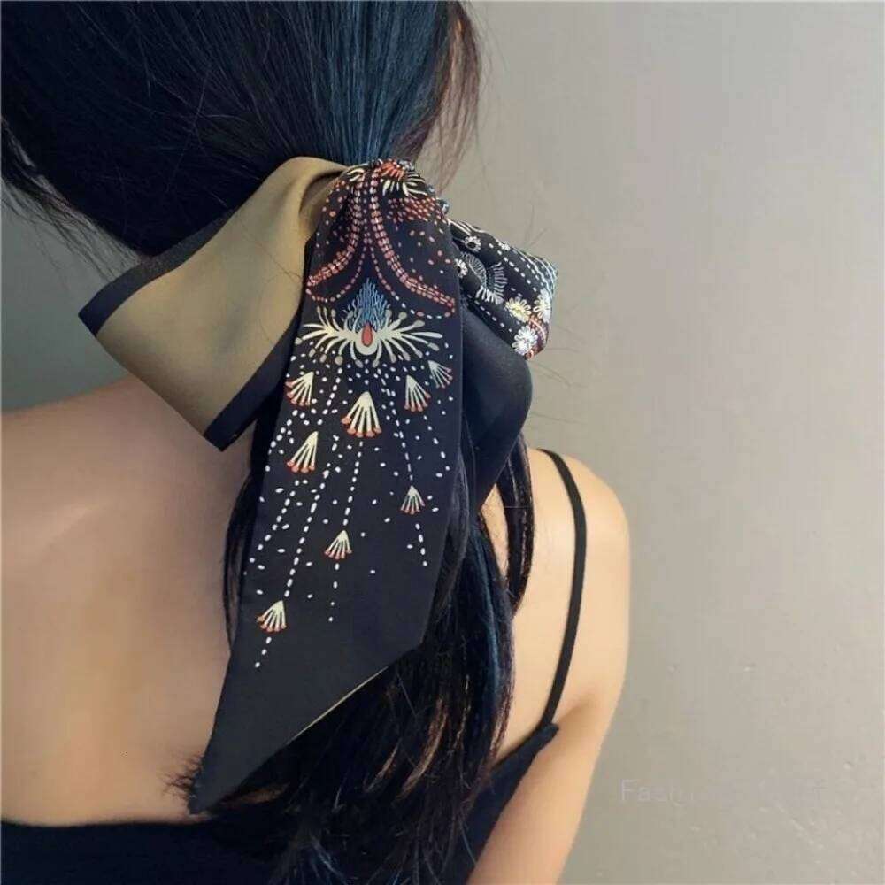 Tarot Summer New Thin and Narrow Wrapping Bag Handle Ribbon Headband Gift Streamer Scarf Luxury Clothes Women 26Y06226 - view 3