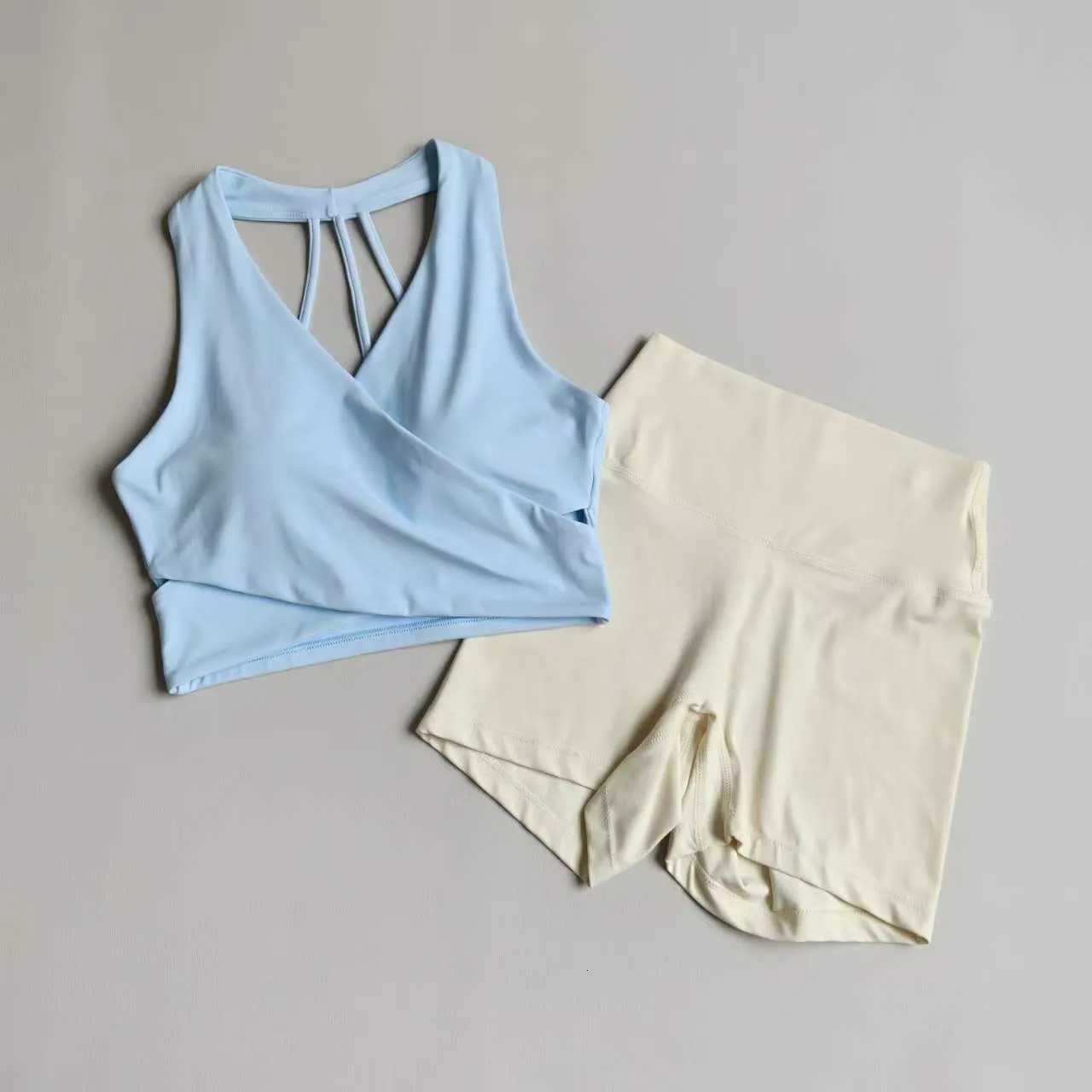 High-Waist Womens Yoga Shorts Suit Set Sports Bra Hip Lifting Fitness Sports Shorts for Active Wear Gym Set Pilates Clothing M260626 - view 7