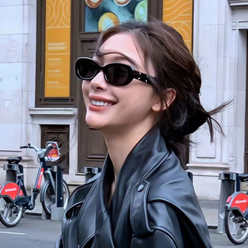 Korean Version New Mengling Same Style GM Cat Eye High-end Sense Female Trendy Hot Girl Glasses retro Sunglasses Men wholesale - view 4