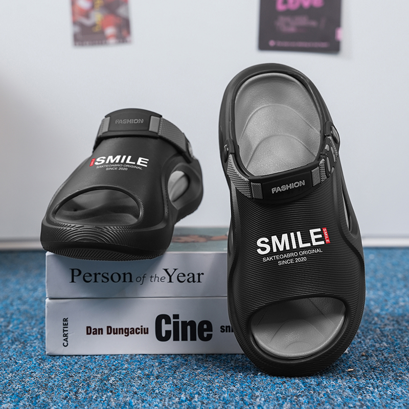 Men Hollow Cutout Platform Sport Slides Adjustable Buckle Heel Strap Soft EVA Thick Cushion Anti Slip Open Toe Beach Shower Casual Slippers - view 9