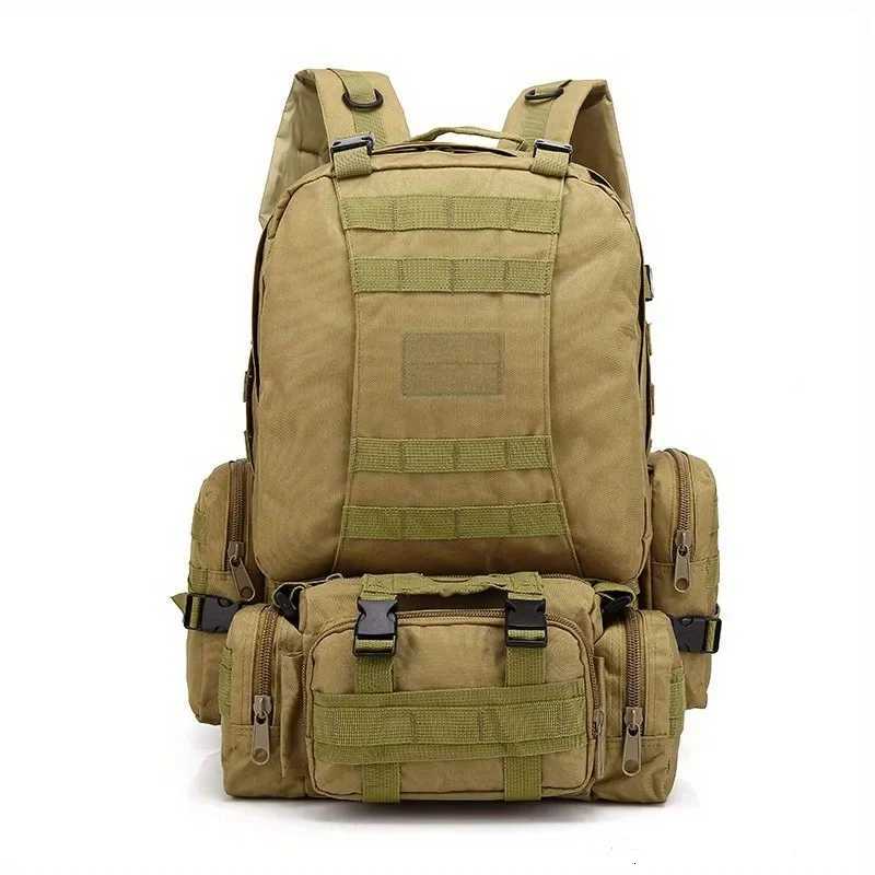Backpack Mens Large Capacity 55L Tactical Backpack Outdoor Hiking Climbing Army Rucksacks Waterproof Camping Bags M260626 - view 3