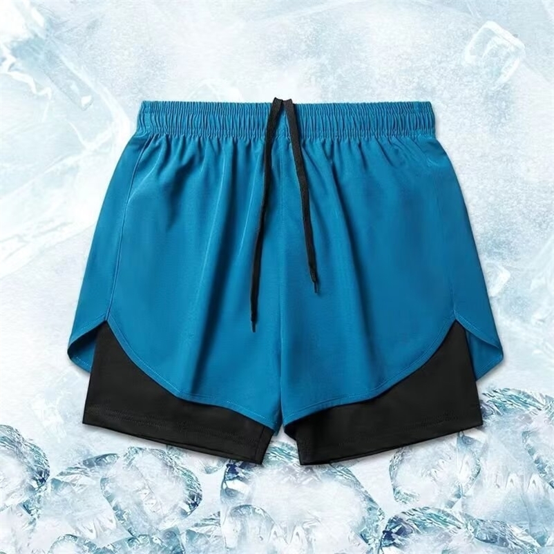 Mens Running Shorts 2 In 1 Fitness Sport Workout Breathable Quick Dry Double Layer Summer Beach Gym Shorts Men 260624 - view 5