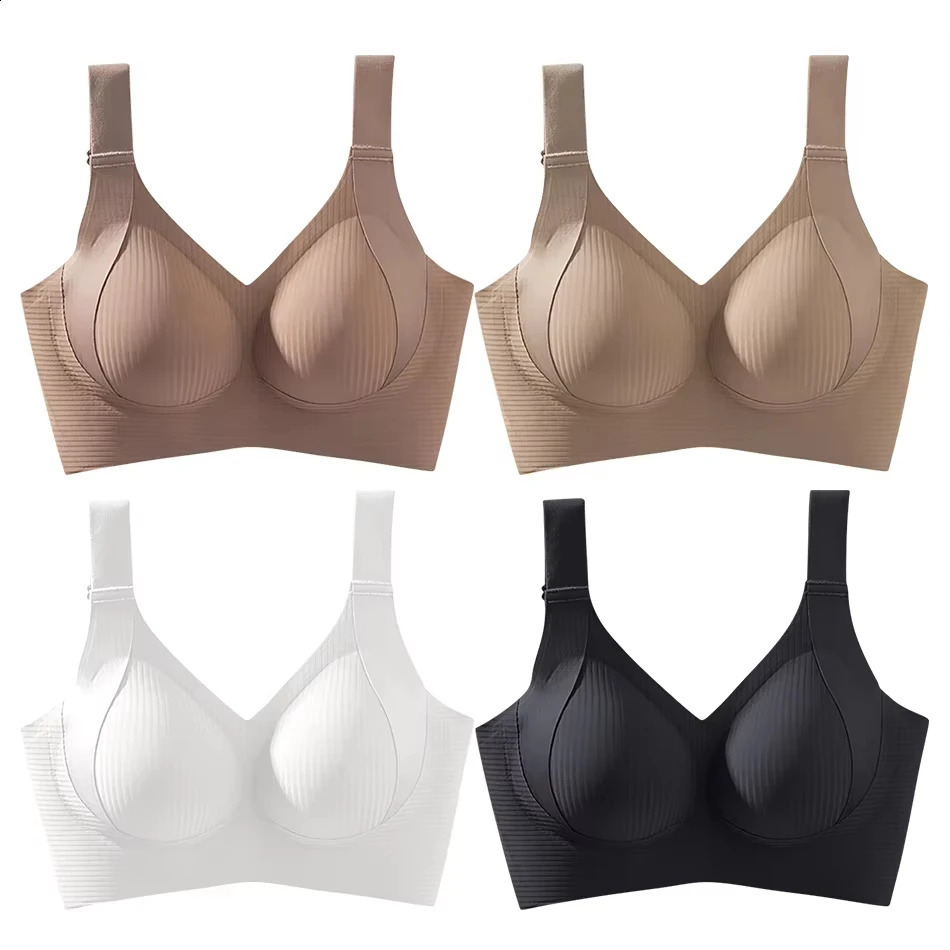 12PCS Womens Seamless Underwear Thin Style Large Breasts Small No Wires Pullup And Antisagging Size Bra 260626