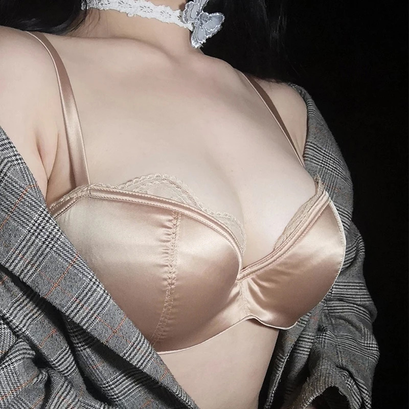 French Lace 12 Thin Cup Sexy Bra Set Women Seamless Underwear Push Up Brassiere Breathable Mesh Panties Sets Plus Size Lingerie 260626 - view 3