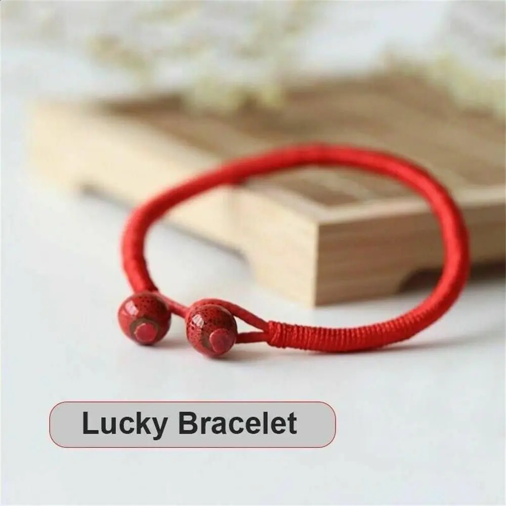 Lucky Beads Red String Bracelet Women Men Handmade Amulet Cord Kabbalah Weave Bangle For Lovers 260617 - view 1