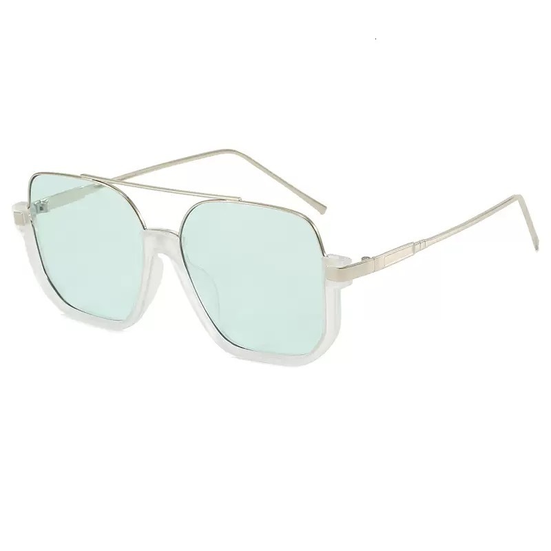 2026 Designer European And American Luxury Large Frame Sunglasses New Fashionable Large Frame Sunglasses Premium Double Beam Anti UV Retro Plain Glass - view 9