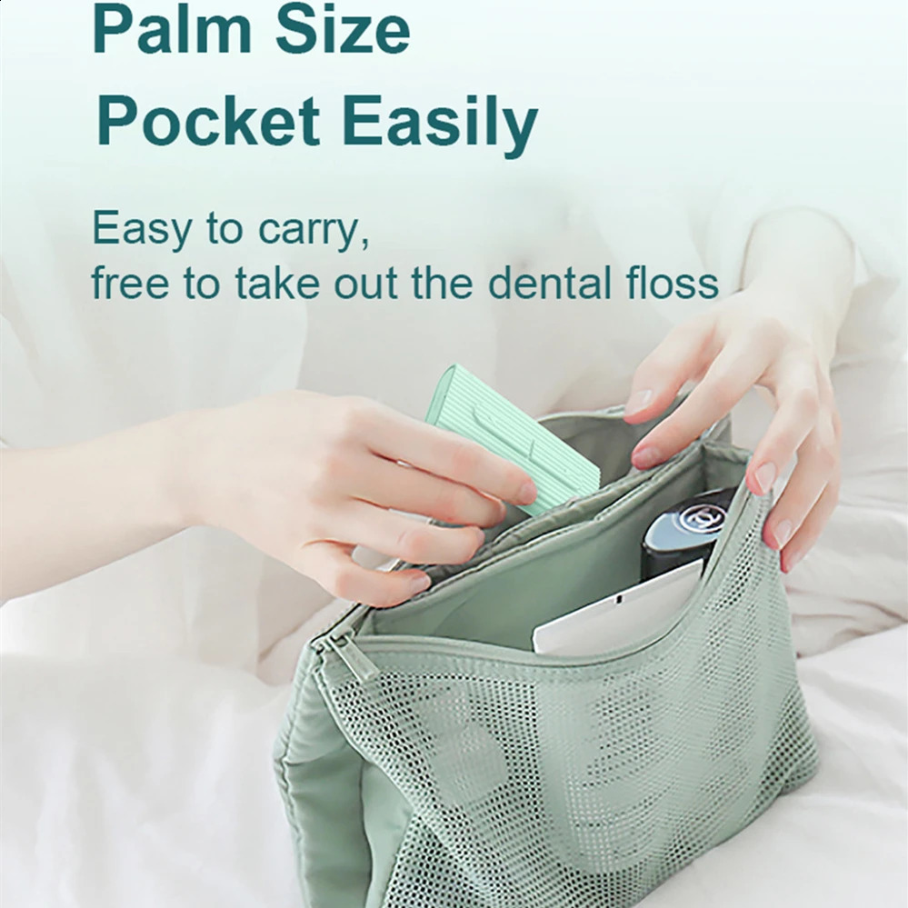 Push Pull Portable Dental Floss Storage Box Automatic dental floss Hilo Teeth Cleaning Tooth Pick Disposable Toothpicks 260626 - view 3