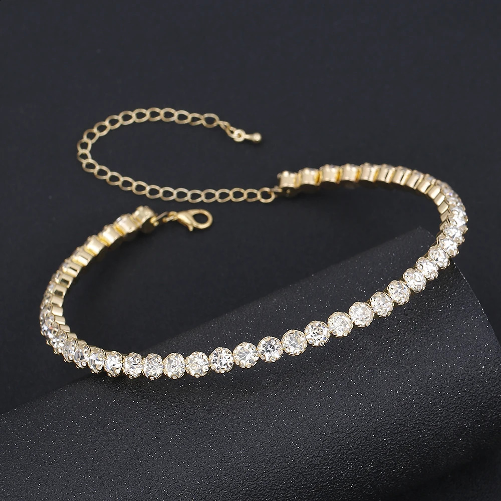 TREAZY Bridal Fashion Crystal Rhinestone Choker Necklace Women Wedding Accessories Tennis Chain Chokers Jewelry Collier Femme 260624 - view 7