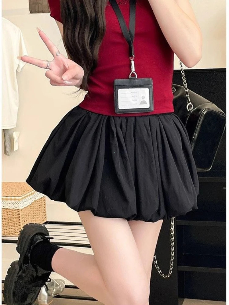 Red Petal Hem Bloom Skirt Women Summer Lightweight High Waist Flattering Fit AntiSlip Lining Petite ALine Mini Flowy 260626 - view 7