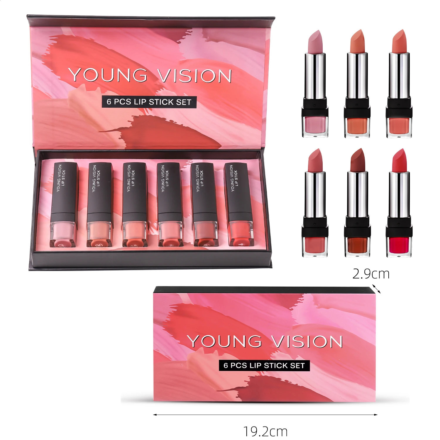 Langmanni matte lipstick set with matte finish waterproof and not easy to stick to cups 6-color gift box lipstick set 260618 - view 7