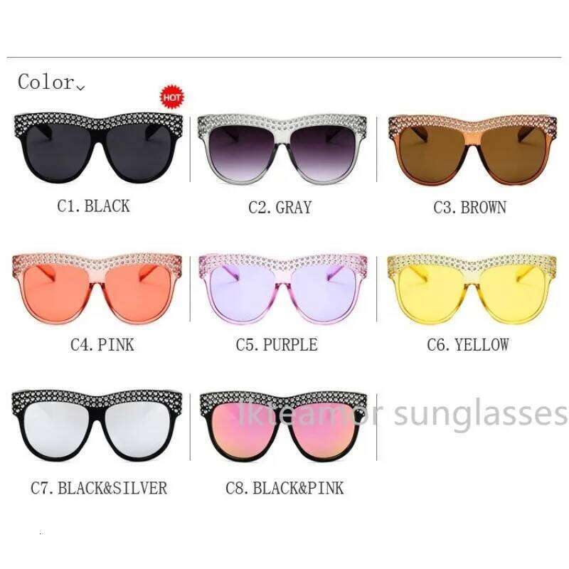 Sunglasses Square Frame Studded with Sparkling Stones for Women 26Y0626 - view 3
