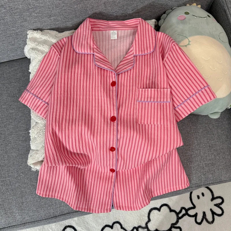 2Summer shortsleeve cloud cotton pajama set for women comfortable and trendy shorts can be worn outside home wear 260625 - view 3